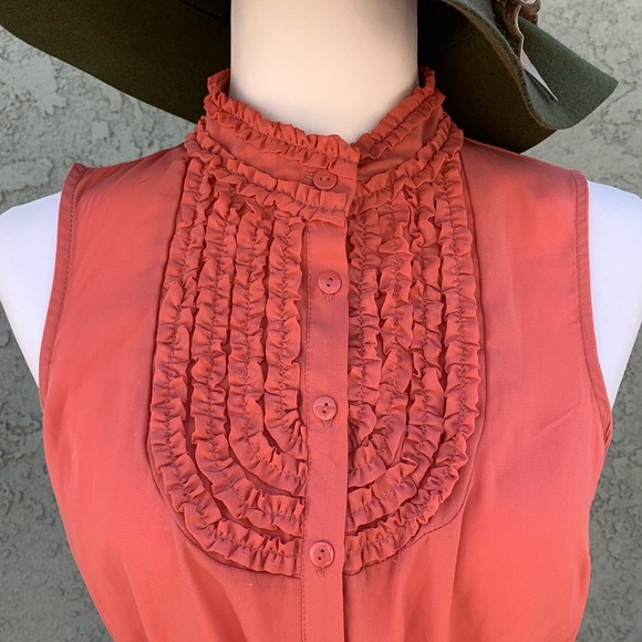 Demure Coral Dress - Picture 2 of 7